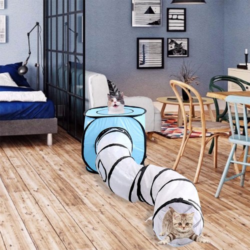 Durable blue cat tent tunnel - cat,