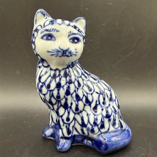 Blaue katze figur - blaue, netz