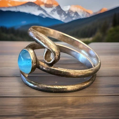 Sterling silber wickel - wickel, blau
