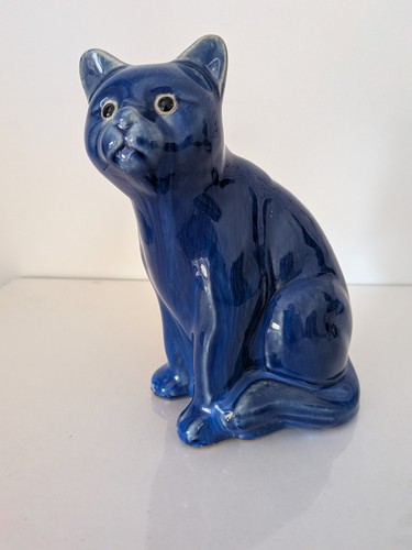 Vintage große blaue katze - blaue,